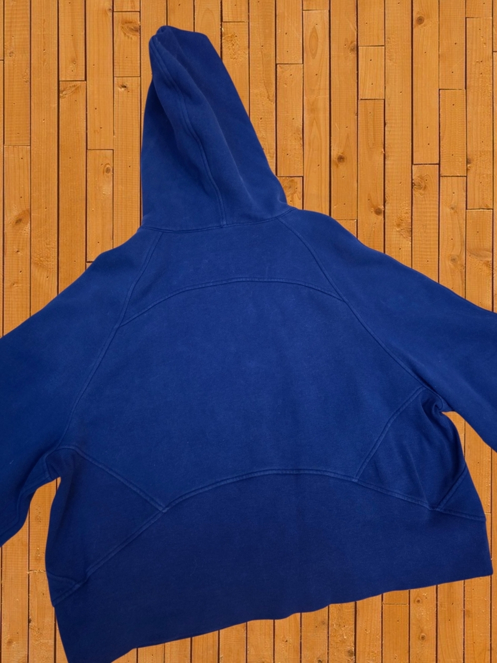 Lululemon Scuba Full Zip Hoodie Blue Oversized Thumbhole Heavyweight Sweatshirt - Picture 7 of 13